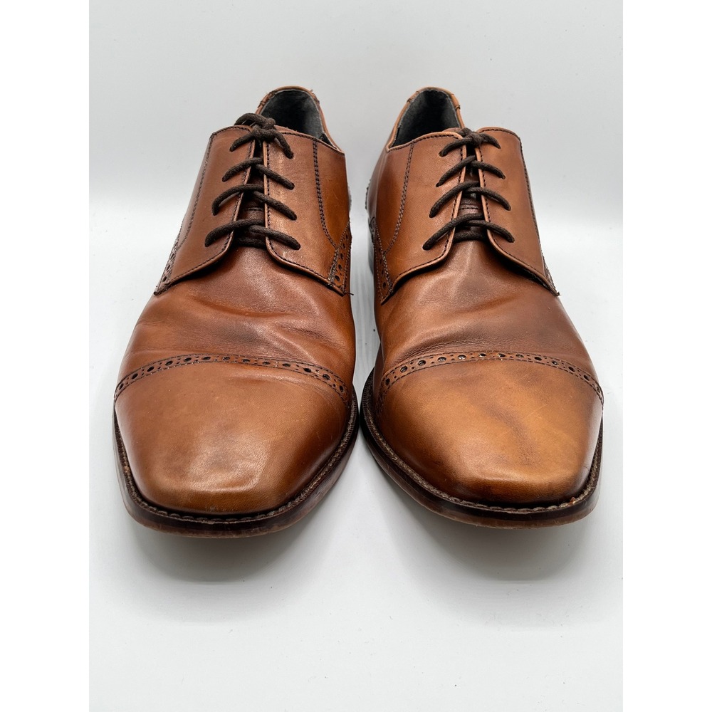 Florsheim Men Sz 13D Cognac Leather Cap Toe Brogue Derby Dress‎ Shoes 11587-257